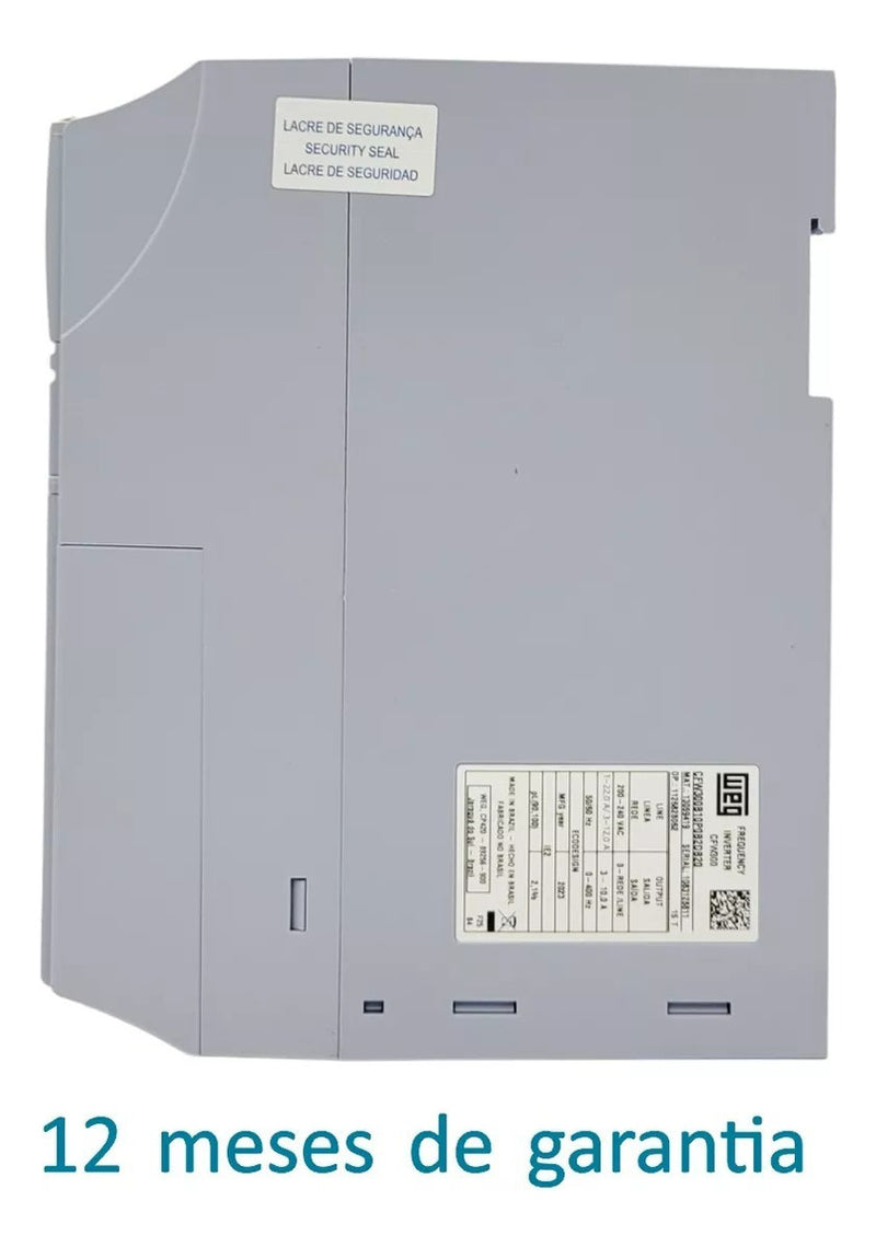 Inversor de frequência Weg Cfw300 2cv 7,3a 220v Mono