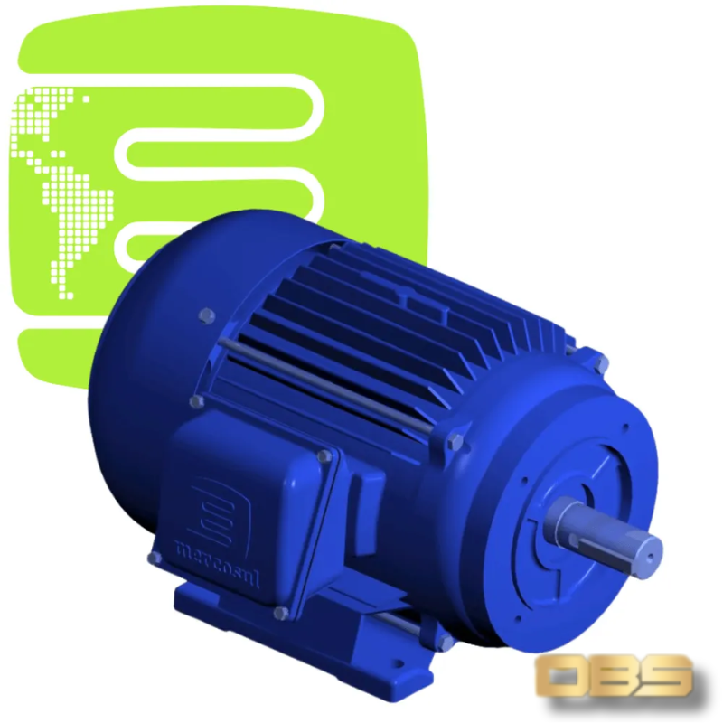 Motor IR3 Premium 0,33CV 4 Polos 1800 RPM 220/380-440V Carcaça 63 IP55 - MERCOSUL