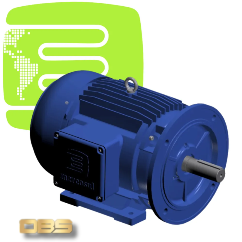 Motor IR3 Premium 0,16CV 4 Polos 1800 RPM 220/380 Carcaça 63 IP55 - Mercosul